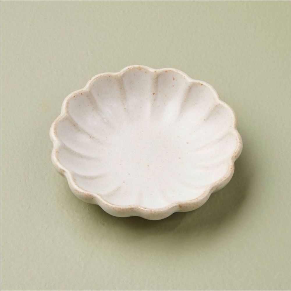 Fluted Ceramic Trinket/Ring Dish Vintage Cream - Hearth & Hand™ with Magnolia